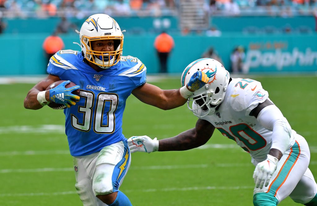 Angeles Chargers running back Austin Ekeler