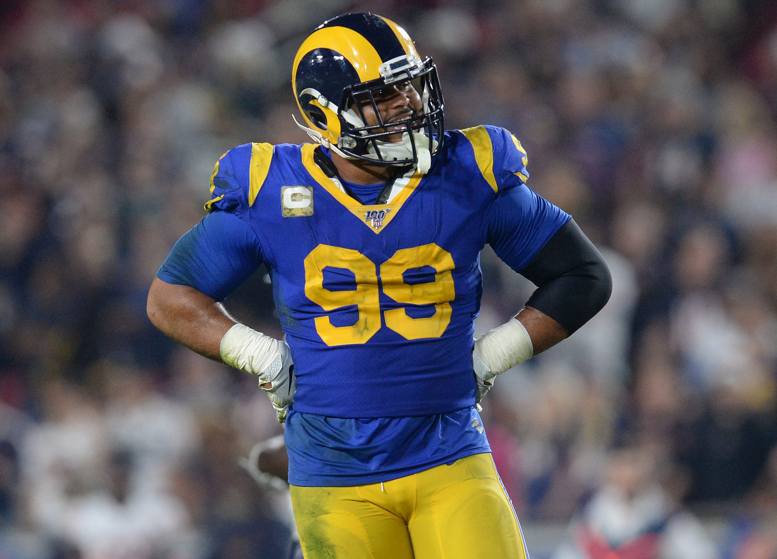 Los Angeles Rams defensive tackle Aaron Donald