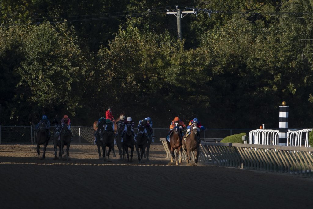 Swiss Skydiver memenangkan Preakness Stakes di Pimlico Racetrack.