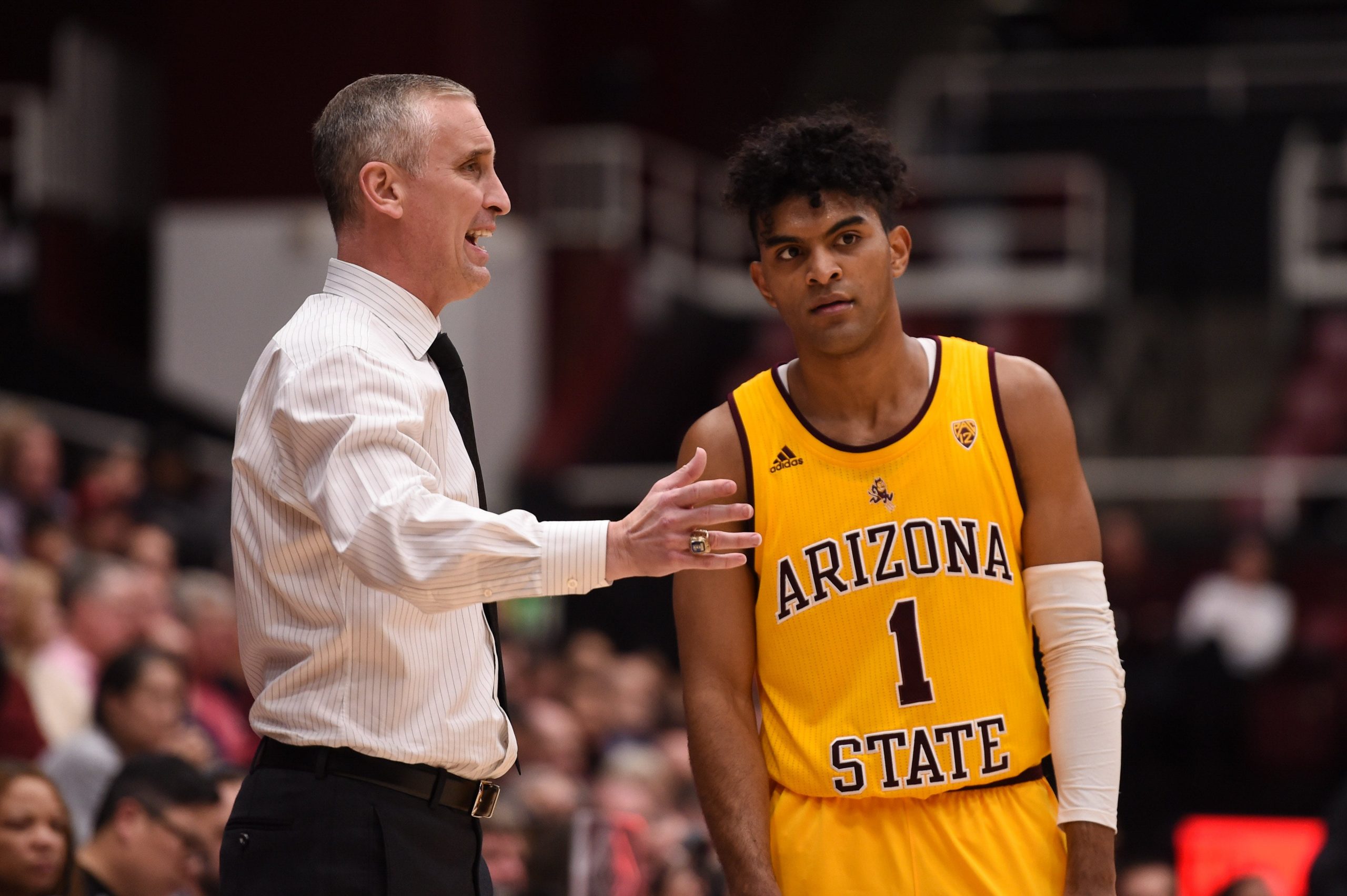 Remy Martin and Bobby Hurley of the Arizona State Sun Devils