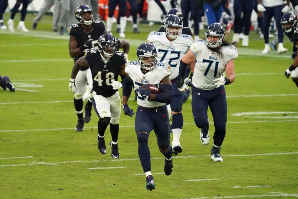 Derrick Henry scored in overtime as the Titans beat the Ravens in Week 11.