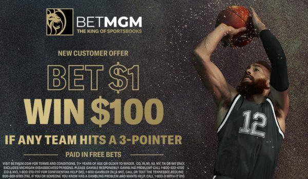 Bet $1, Win $100 if any College Basketball team hits a 3-pointer!