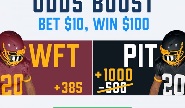 Bet $10, Win $100 if the Steelers beat Washington!