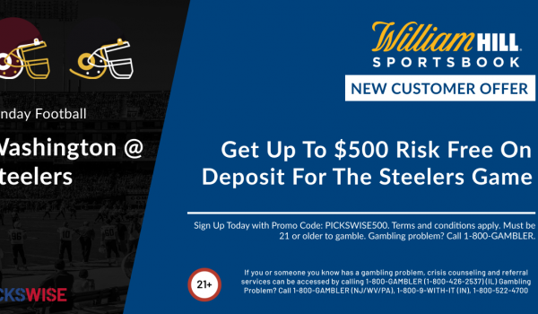 Get up to $500 risk free on deposit for Steelers against Washington!
