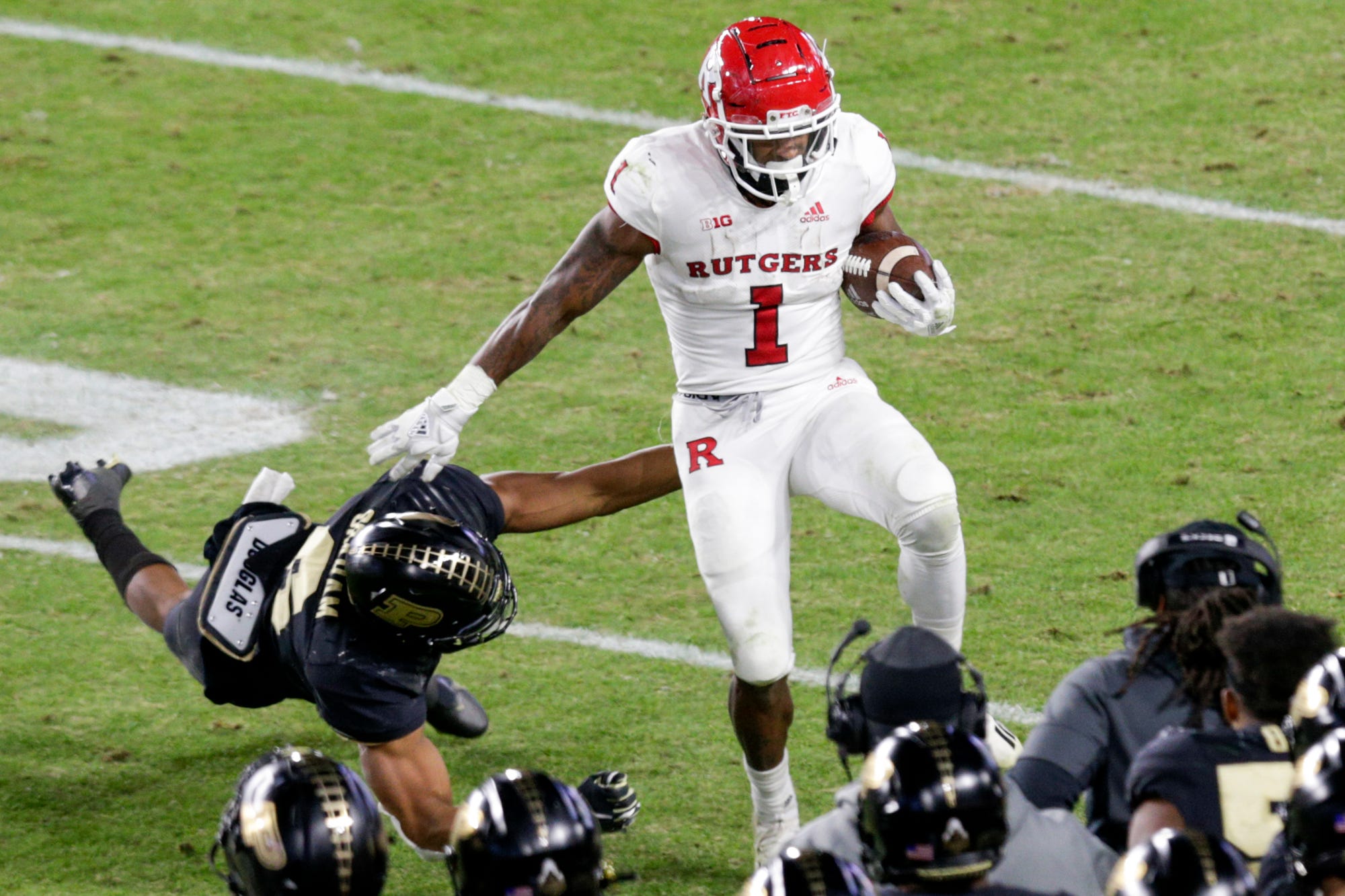 Isaih Pacheco of the Rutgers Scarlet Knights