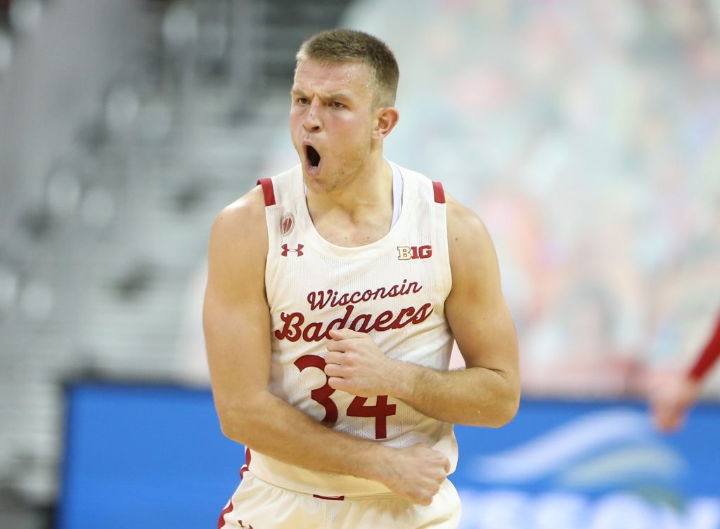 Brad Davison of the Wisconsin Badgers