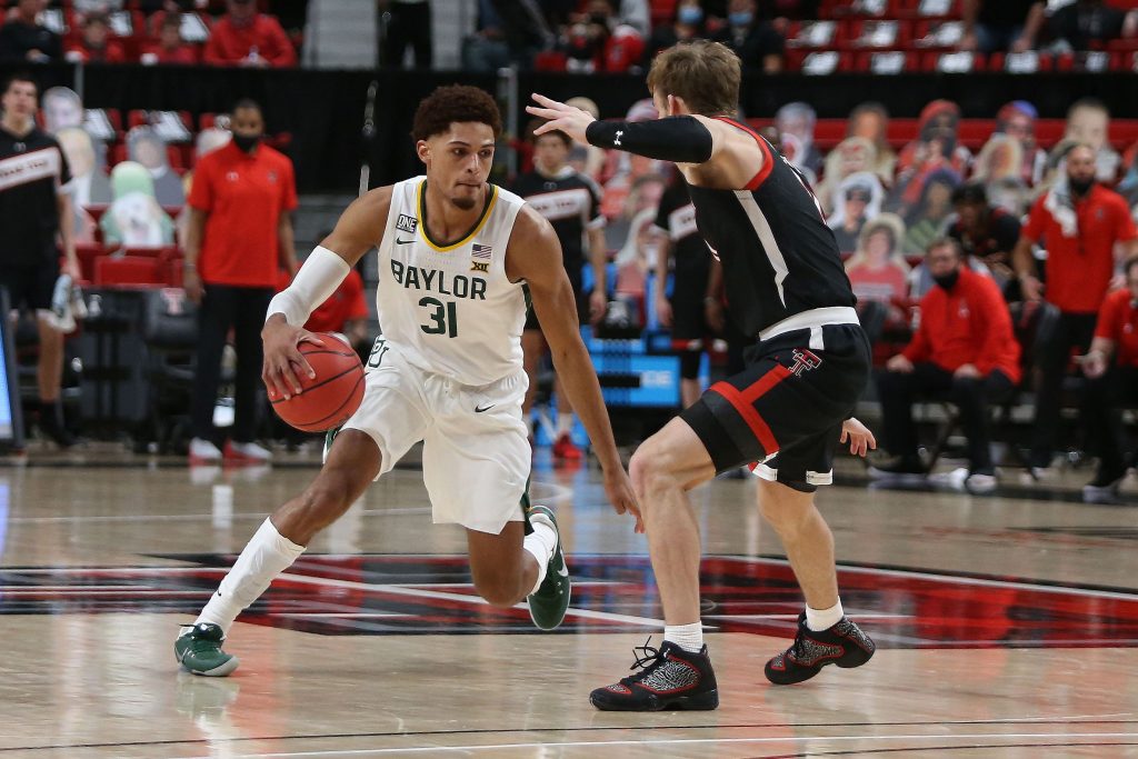 Baylor Bears guard MaCio Teague dribbles during win over Texas Tech