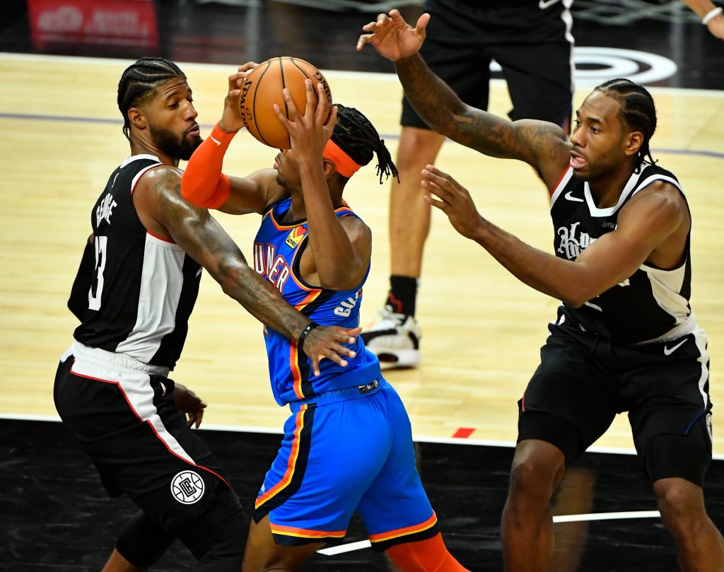 Kawhi Leonard and Paul George of the Los Angeles Clippers