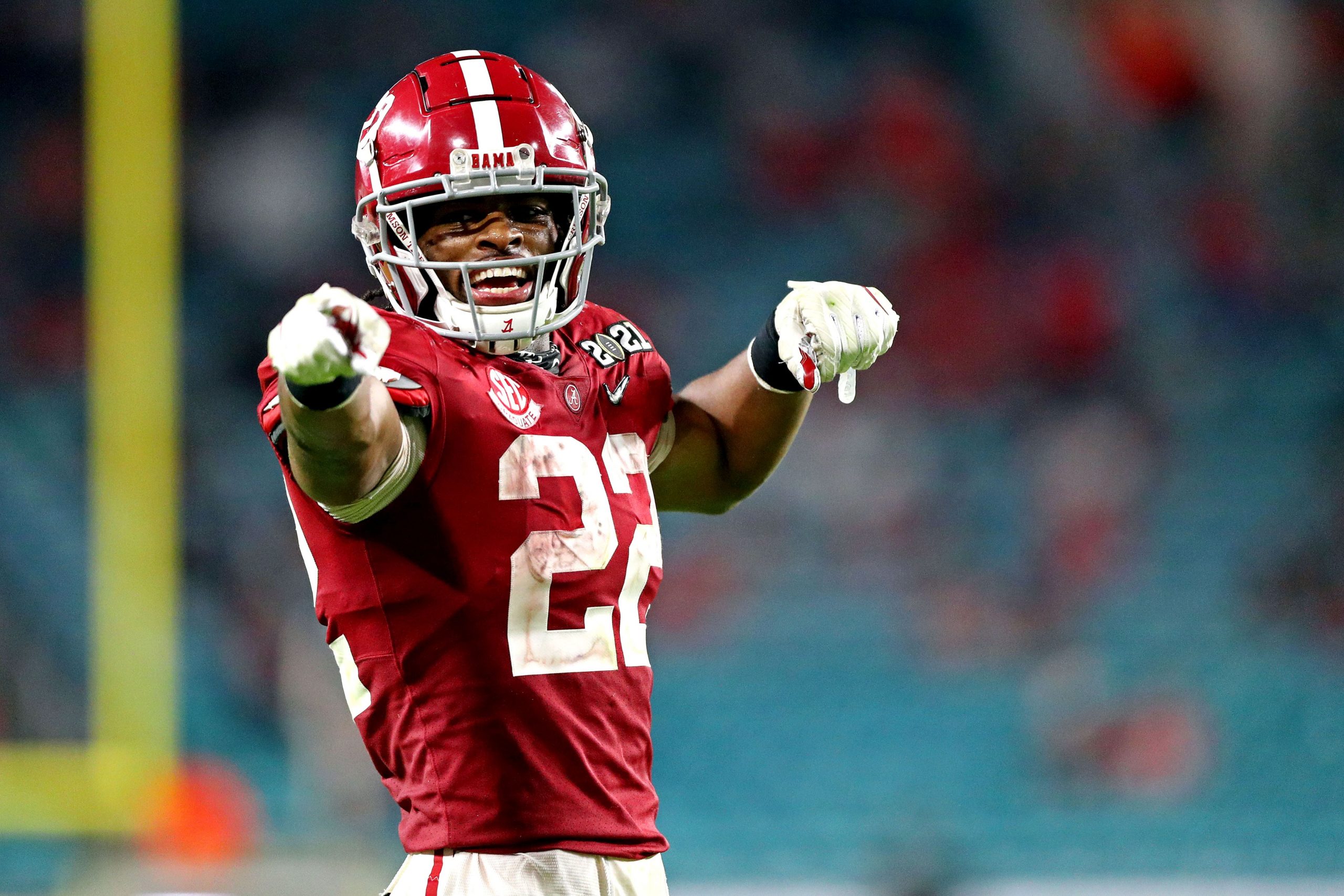 Najee Harris of the Alabama Crimson Tide