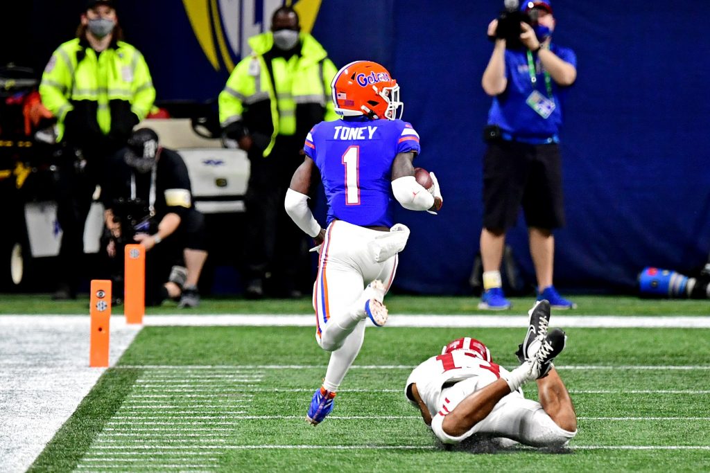 Kadarius Toney of the Florida Gators