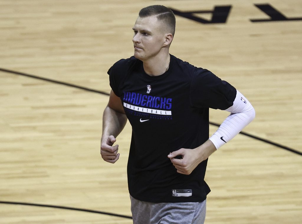 Kristaps Porzingis of the Dallas Mavericks