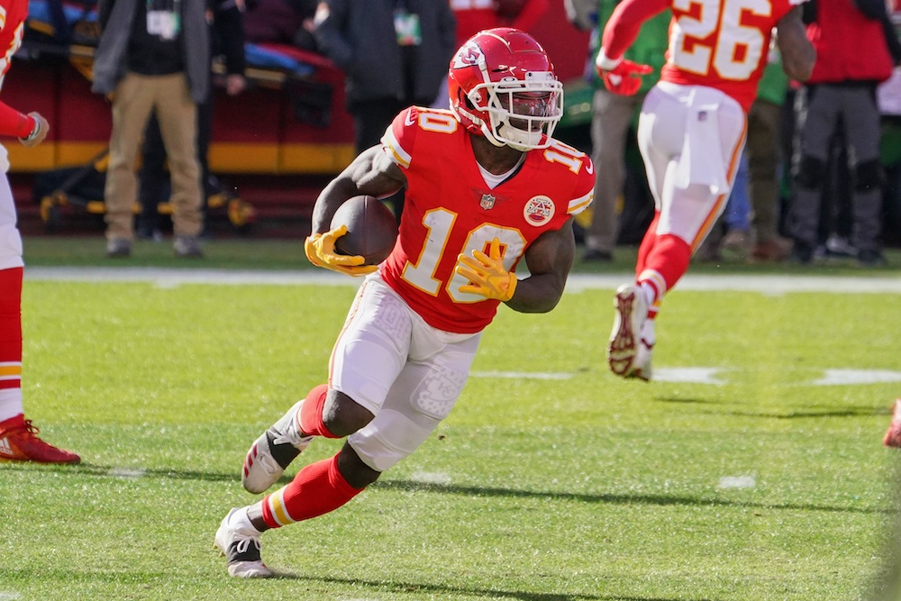 Tyreek Hill is the joint-favourite to score the first touchdown in Super Bowl LV.