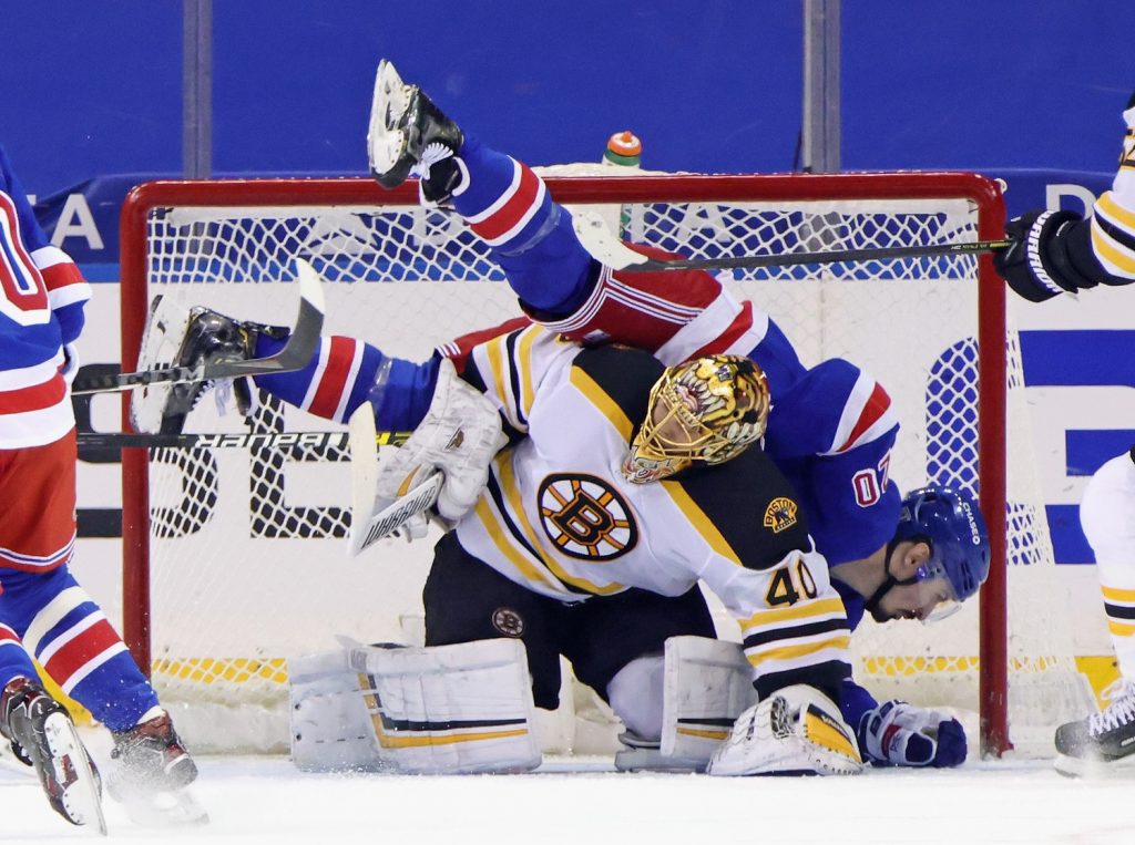 Tuukka Rask was the star of the show in Boston's OT win at the New York Rangers on Wednesday.