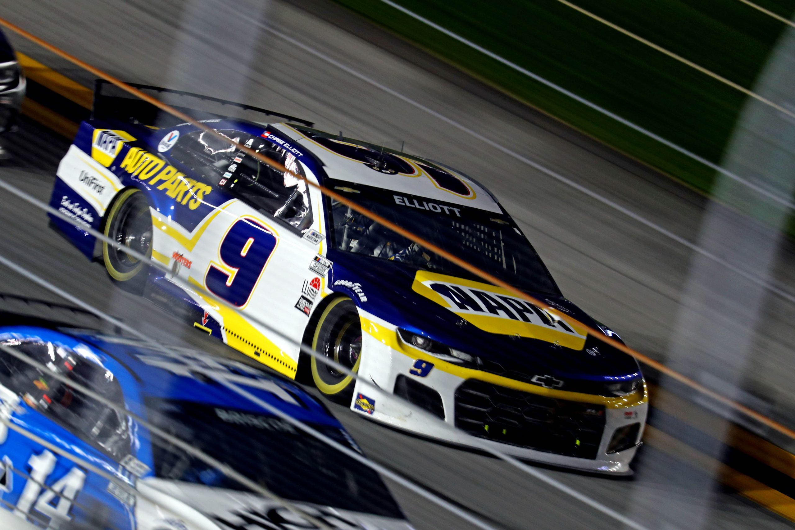 Chase Elliott drives the #9 NAPA Chevy during Duel #2 at Daytona