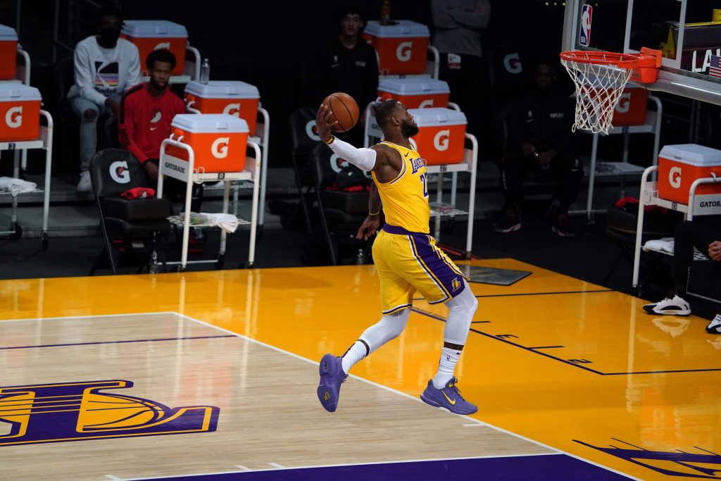 LeBron James of the Los Angeles Lakers