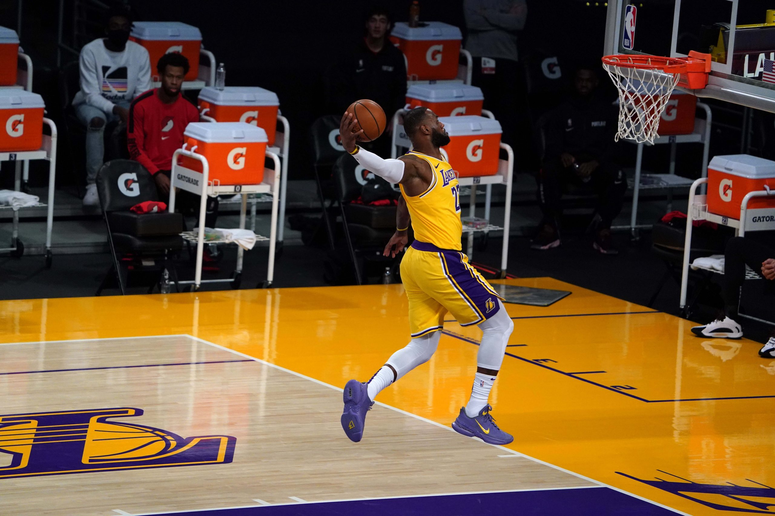 LeBron James of the Los Angeles Lakers