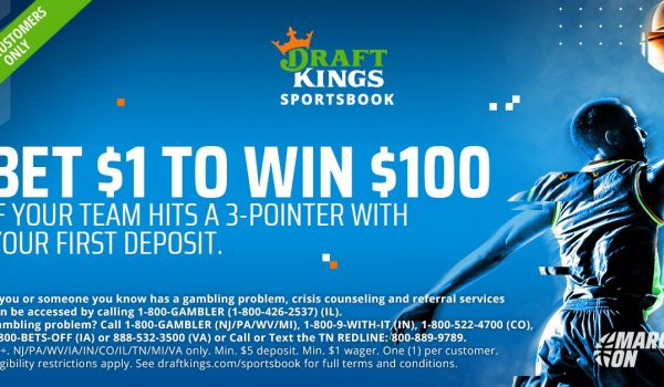 Pre-March Madness Offer: Bet $1 Win $100 on any college or NBA basketball