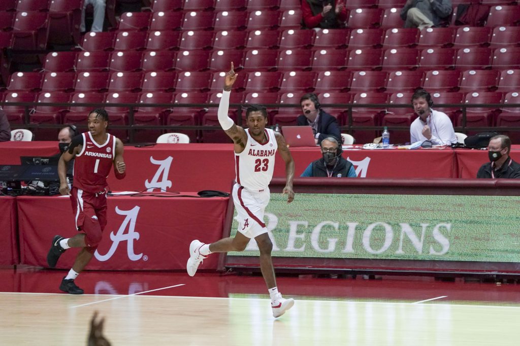 John Petty celebrates for Alabama Crimson Tide