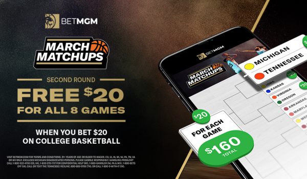 Bet $20 any College Basketball game, Get a $160 In Free Bets!