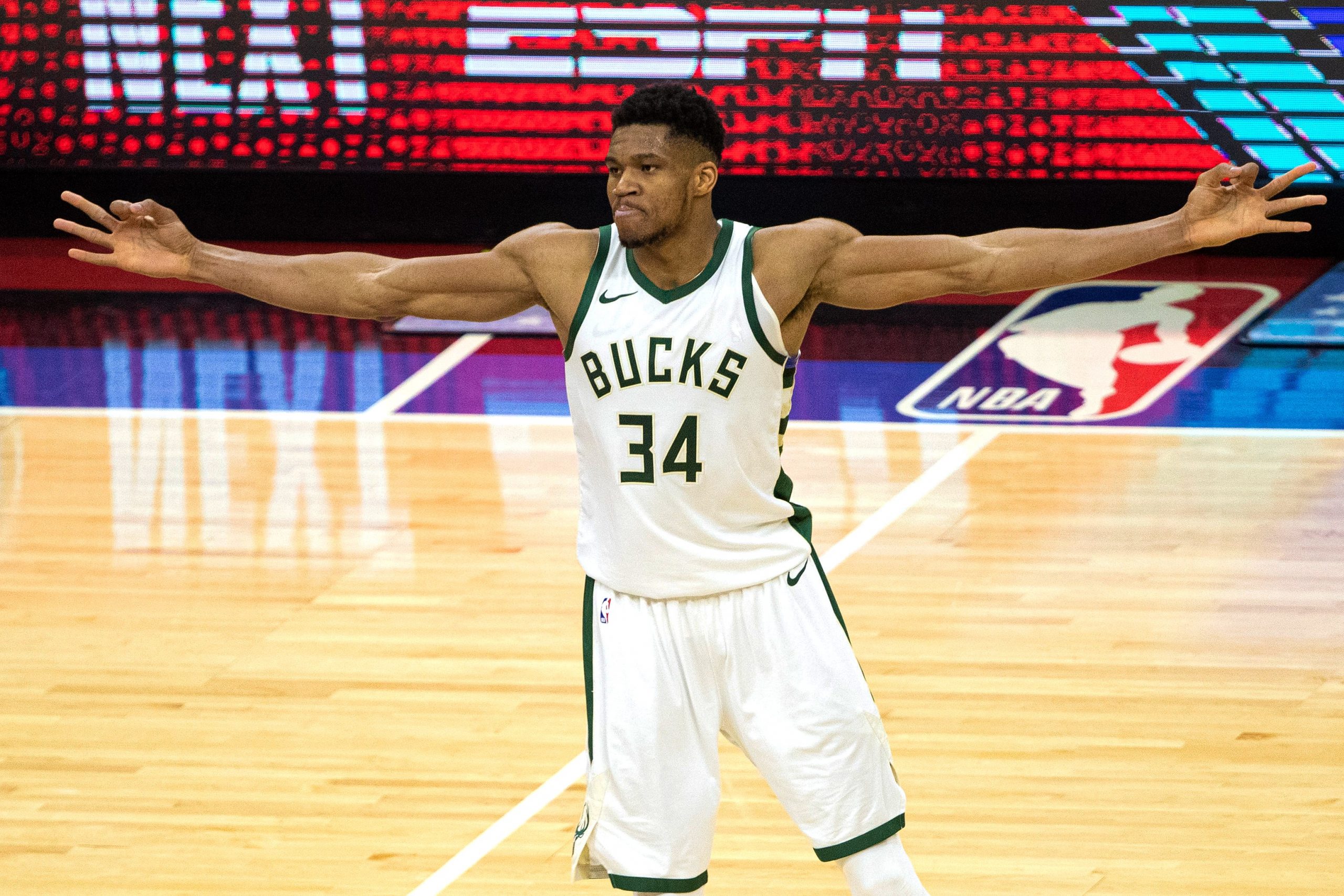 Giannis Antetokounmpo standing