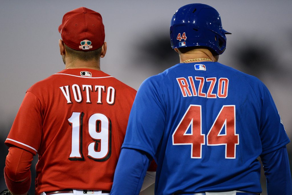 Joey Votto of the Reds and Anthony Rizzo of the Cubs