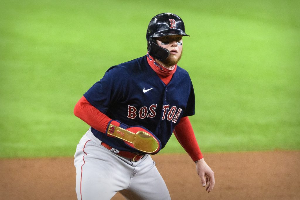 Boston Red Sox left fielder Alex Verdugo (99) runs the bases during the sixth inning against the Texas Rangers at Globe Life Field.