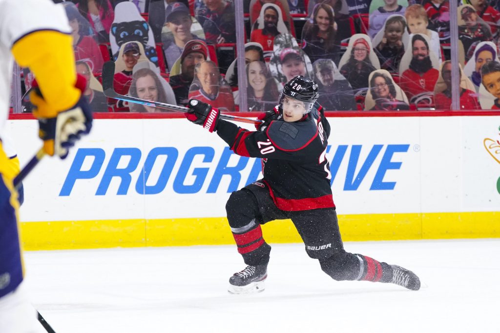 Sebastian Aho is Carolina's top point-scorer entering the playoffs.