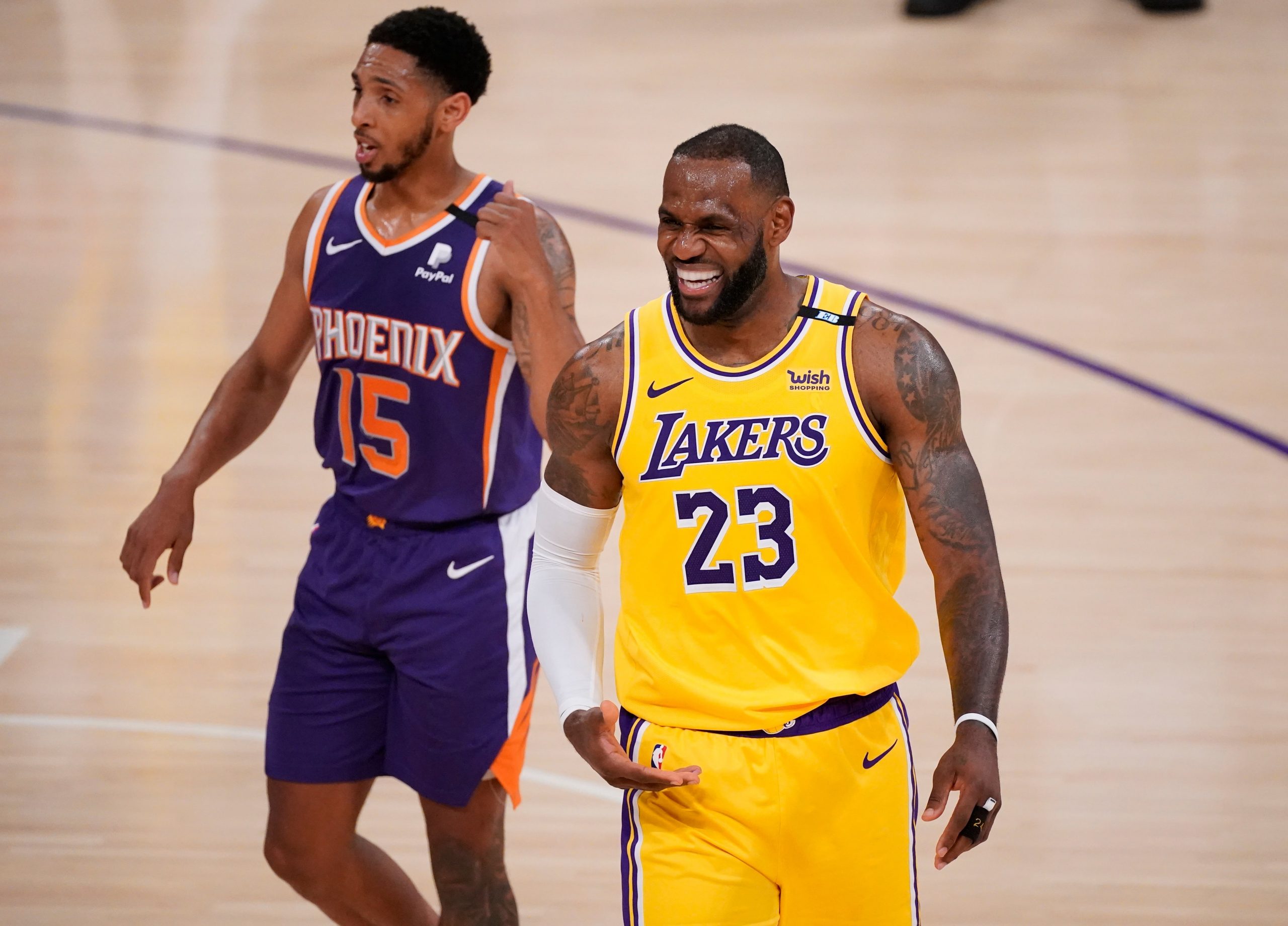 LeBron James Suns vs Lakers