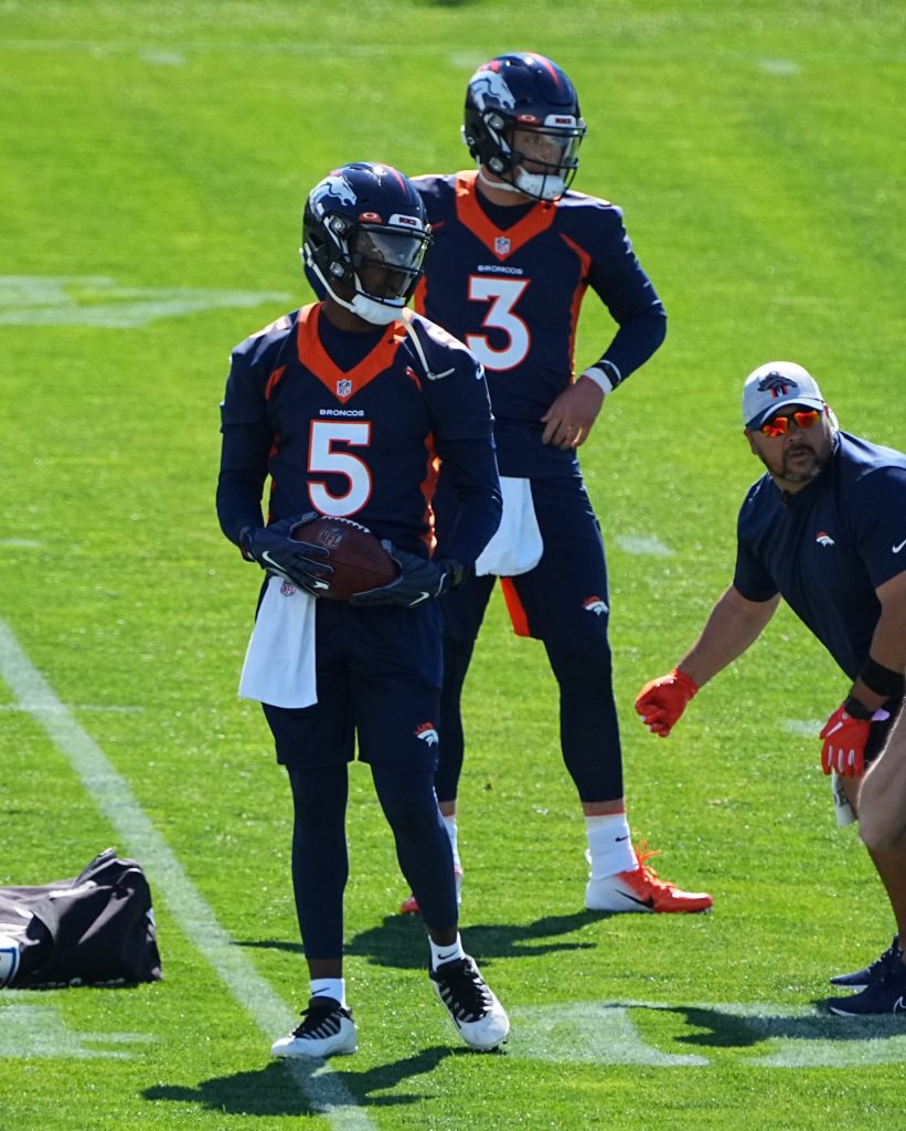 Denver Broncos Quarterback's Teddy Bridgewater and Drew Lock at OTA's