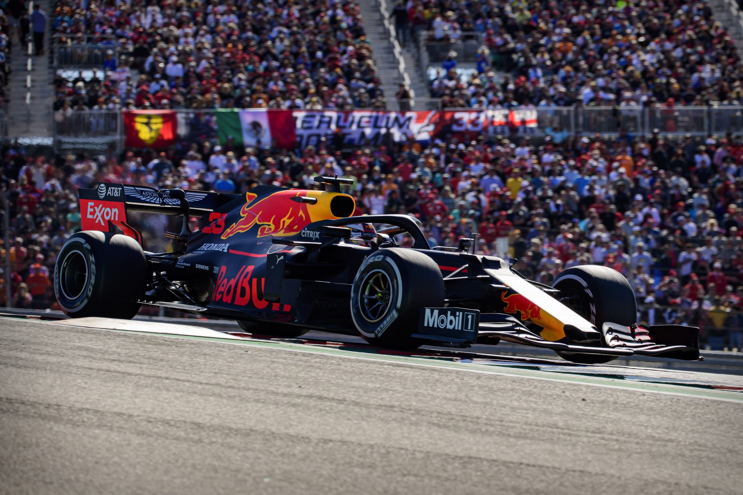 Max Verstappen drives for Red Bull Racing
