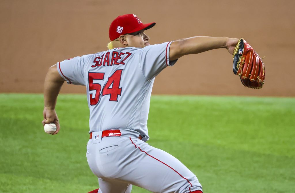 Jose Suarez Angels vs Yankees