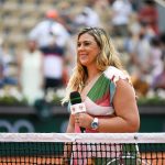 Marion Bartoli interviewing during the second round at the Roland-Garros 2021, Grand Slam tennis tournament on June 2, 2021 at Roland-Garros stadium in Paris, France.