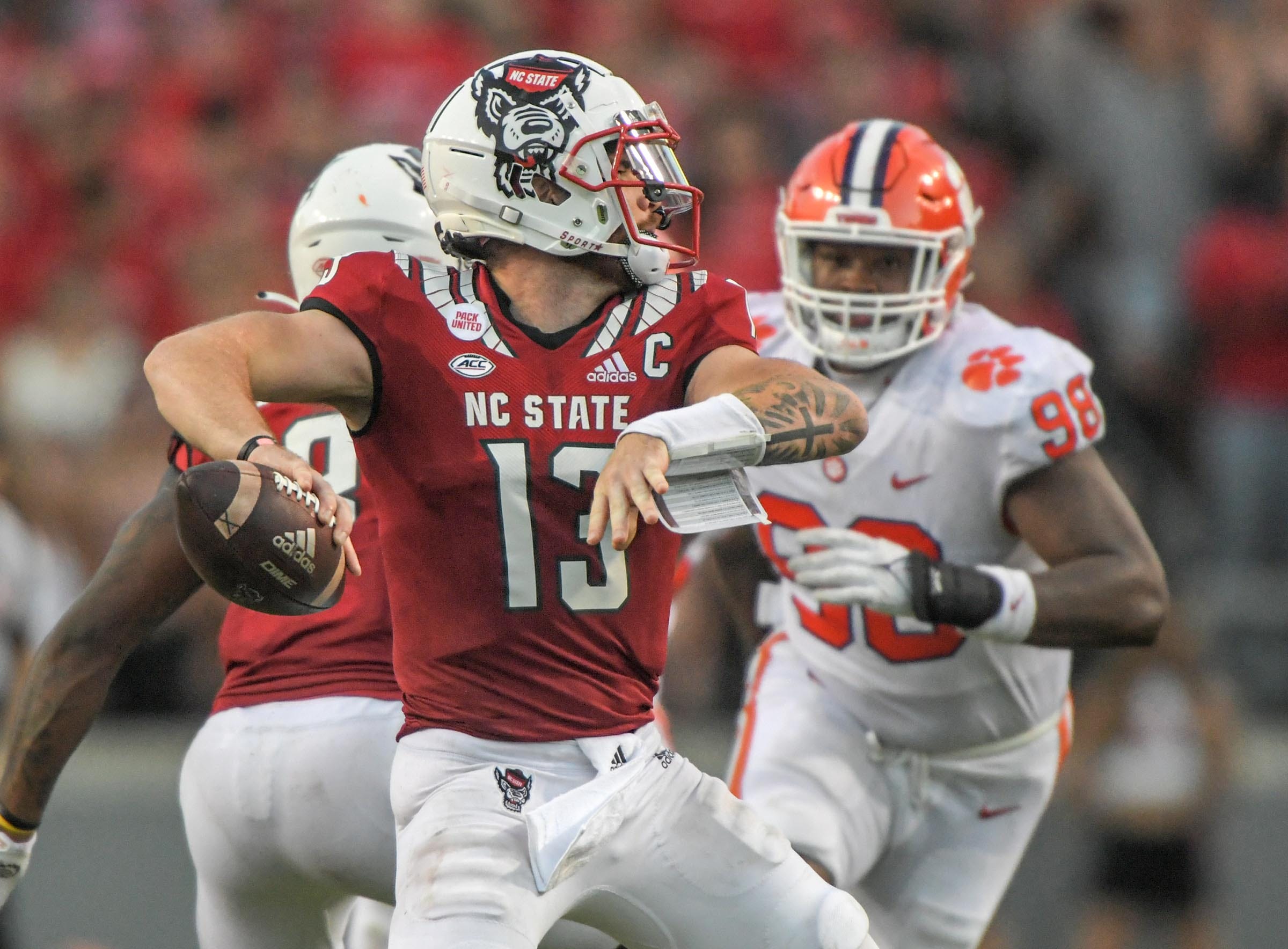 NC State quarterback Devin Leary