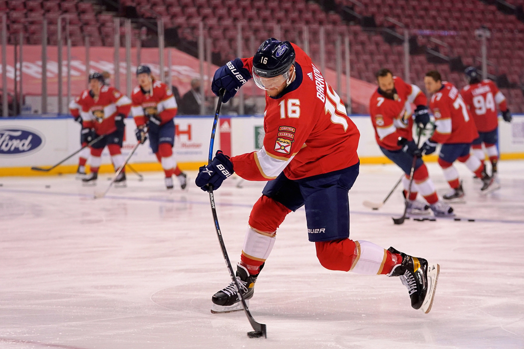 Aleksander Barkov recorded 58 points in 50 games for the Florida Panthers last season