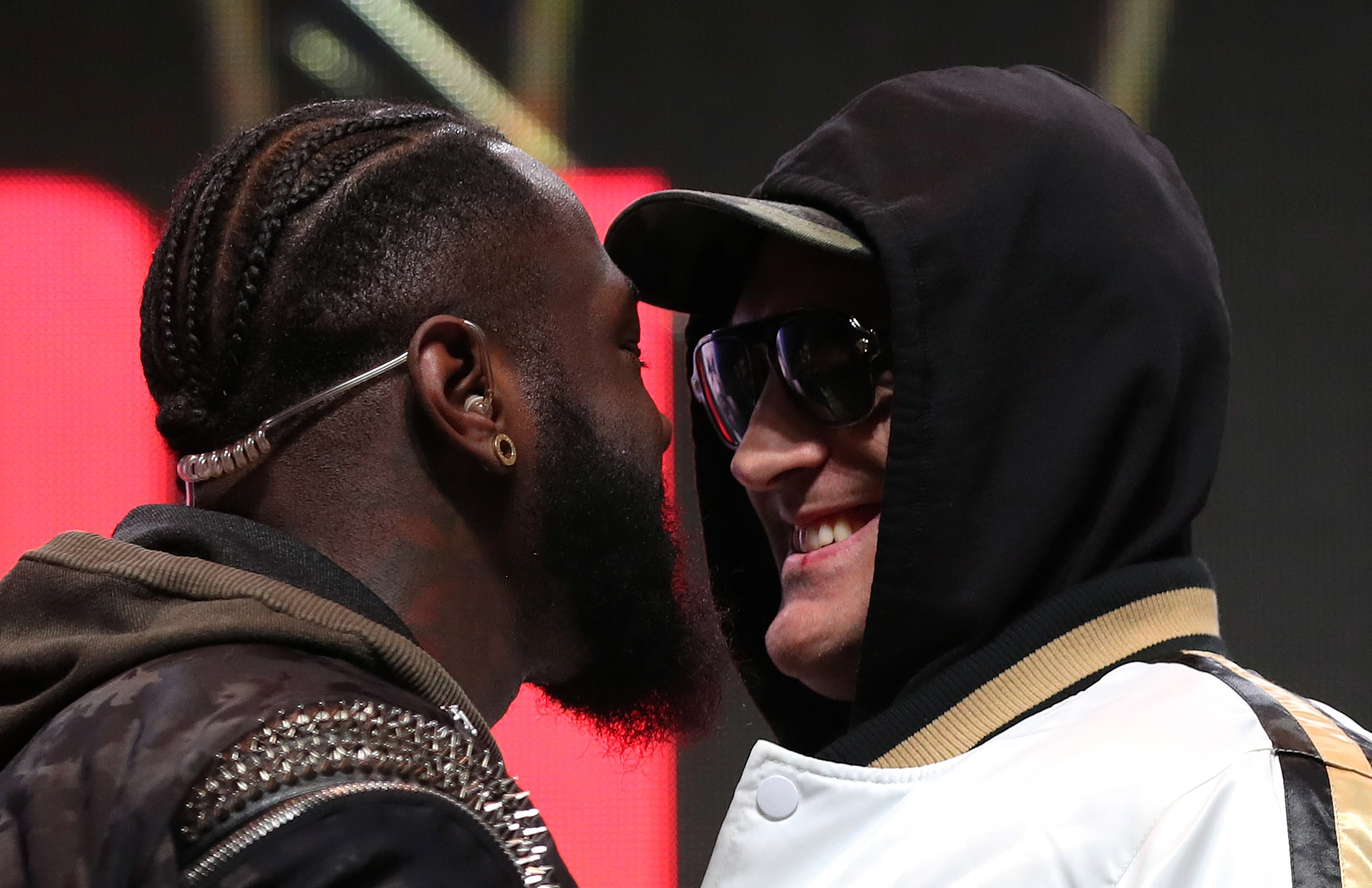 Tyson Fury (right) and Deontay Wilder