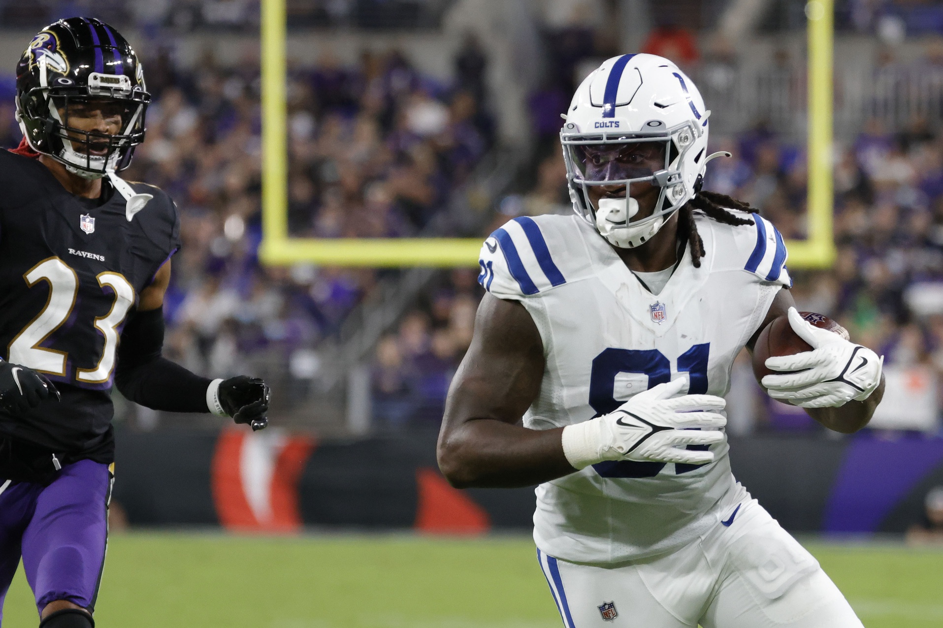 Mo Alie-Cox had his best game of the year for the Indianapolis Colts at Baltimore in terms of yardage.