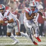 CJ Stroud and TreVeyon Henderson of the Ohio State Buckeyes