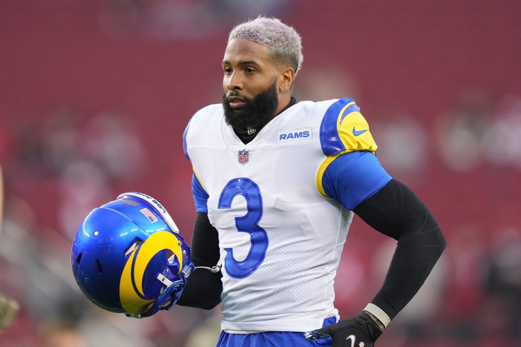 Los Angeles Rams wide receiver Odell Beckham Jr. (3) before the game against the San Francisco 49ers at Levi's Stadium.