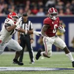 Trey Sanders of the Alabama Crimson Tide