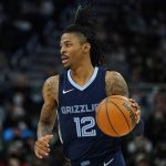 Memphis Grizzlies' Ja Morant during the second half of an NBA basketball game against the Milwaukee Bucks Wednesday, Jan. 19, 2022, in Milwaukee.