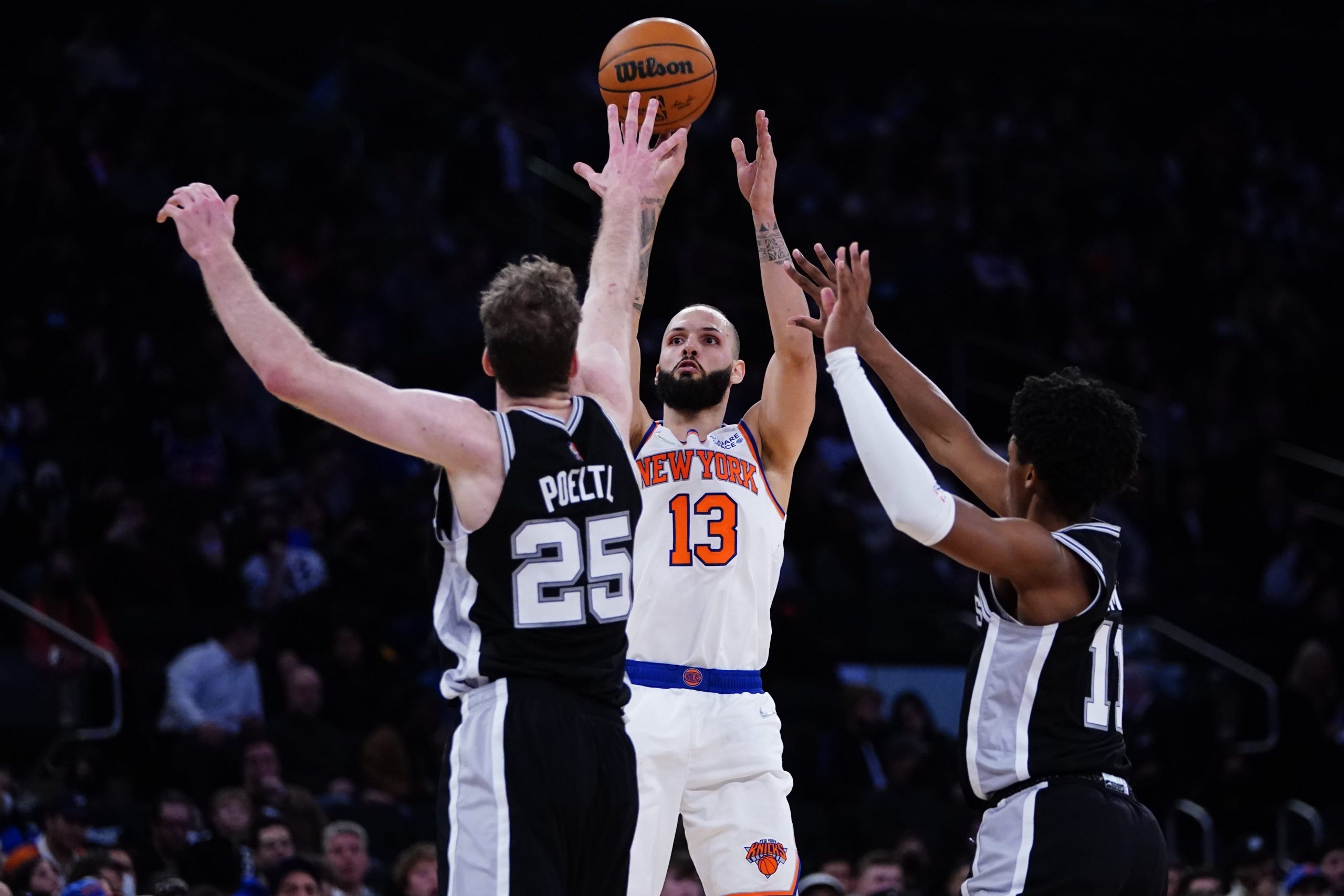 Evan Fournier of the New York Knicks