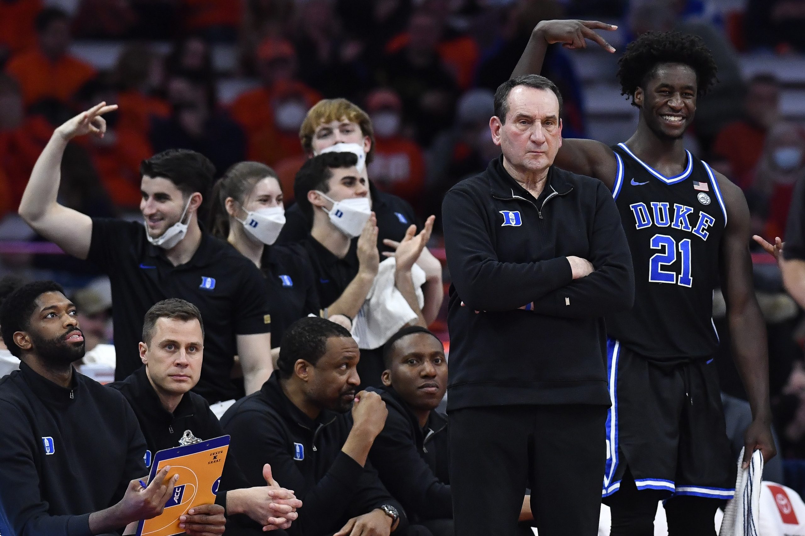 Mike Krzyzewski of the Duke Blue Devils