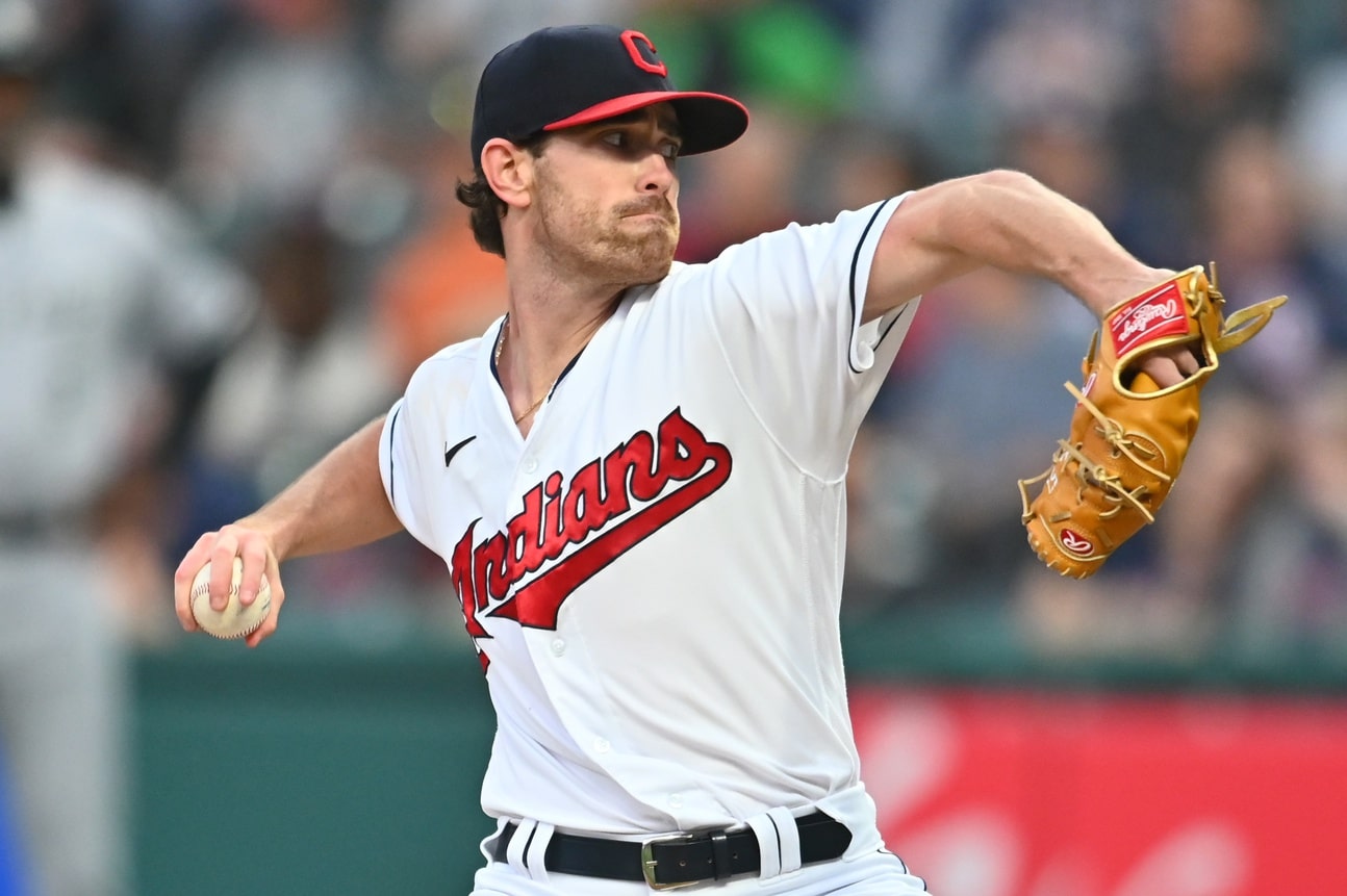 Shane Bieber of the Cleveland Guardians