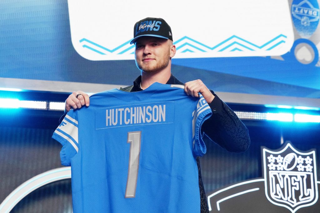 Aidan Hutchinson of the Detroit Lions