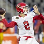 New Jersey Generals quarterback Luis Perez (2) throws against the Philadelphia Stars during the first half at Protective Park.