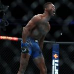 Jun 12, 2021; Glendale, Arizona, USA; Terrance McKinney reacts following his seven second knock out victory against Matt Frevola during UFC 263 at Gila River Arena.