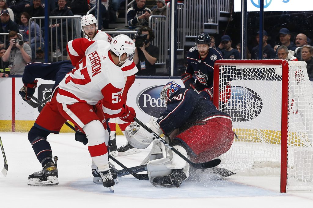 Sayap kiri Detroit Red Wings David Perron